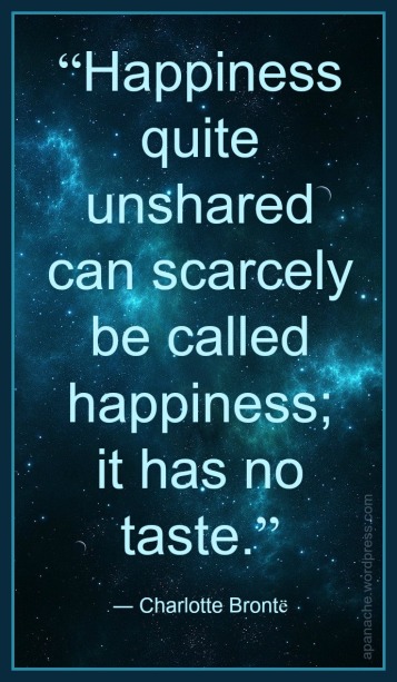 Quote: Charlotte Bronte, Happiness