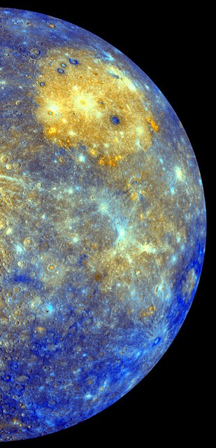 Colour mosaic of Mercury, from NASA