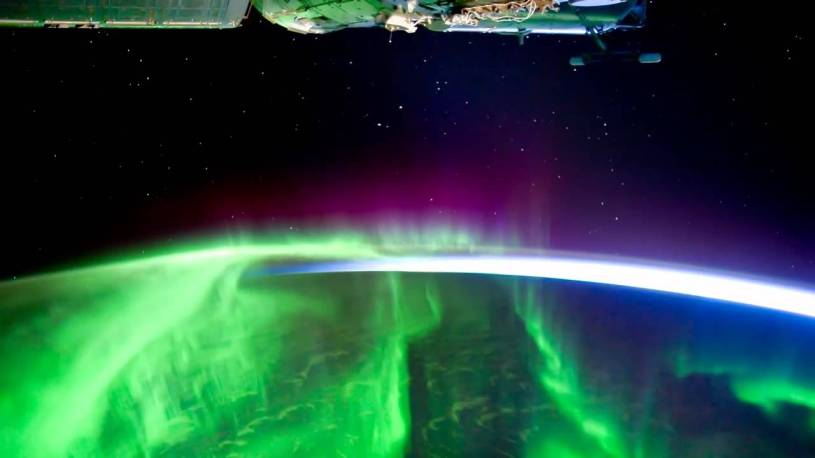 aurora australis from space